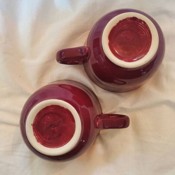 EUC Homer Laughlin Fiestaware Cinnabar Tea Cups x2 - Picture 9 of 9